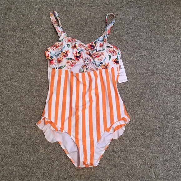 cupshe orange one piece
